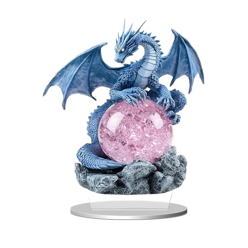 Blue Dragon Pink Crystal acrylique Bureau appartement résidentiel animal balancier, 2d acrylique balancier, décoration de bureau à la maison xuanguan,...