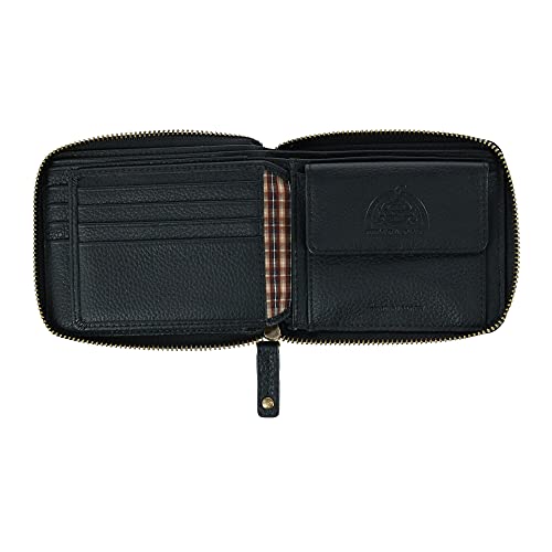 Dopp Men's Soho Rfid Blocking Leather Zip-Around Wallet, Black, One Size #TOP2