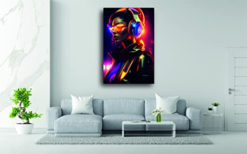 Impression sur toile DJ musique moderne déco murale salon chambre