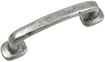 MNG Hardware 84564 Riverstone Pull, 3", Distressed Pewter,Antique Copper,Large