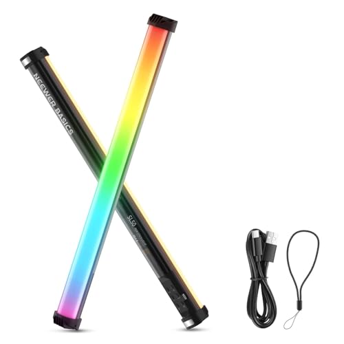 NEEWER BASICS 21 Magnetic RGB Light Wand CRI95 Dimmable 14W LED Handheld Video Tube Lighting Stick with 51 RGB Modes 4000mAh Battery for YouTube TikTok Recording Studio Photography Streaming SL50