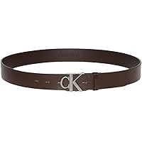 Calvin Klein Uomo Cintura Monogram Buckle 3,5 cm con Fibbia con Monogramma