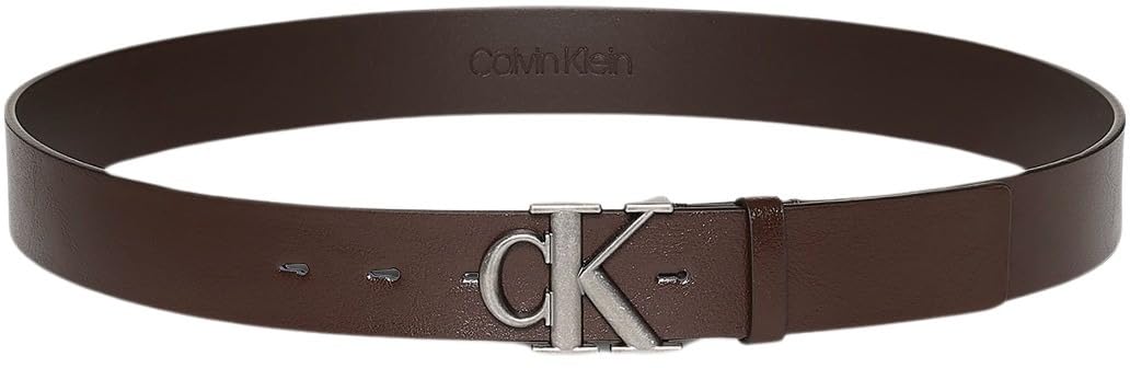 Calvin Klein Herren Gürtel Monogram Buckle 3,5 cm mit Monogramm-Schnalle
