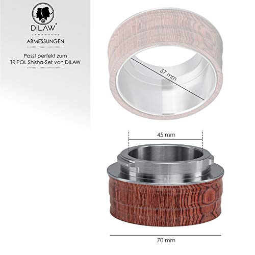 DILAW® Shisha Tripol Gewinde Edelstahl GEWINDERING Edelstahl-KLICKGEWINDE Original Ersatzteil, H.Braun – Bild 6