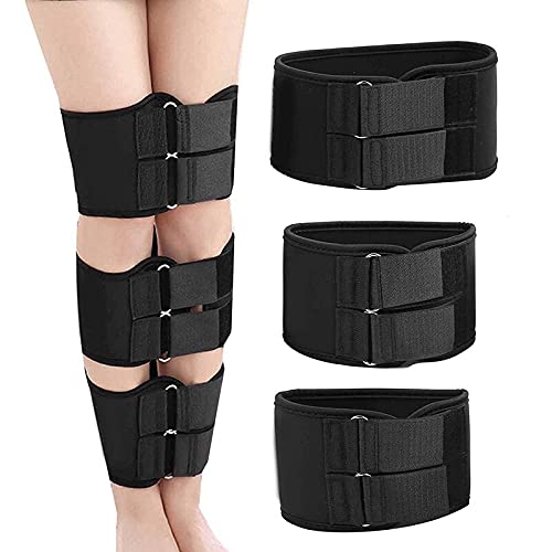 Ceinture de correction de type de jambe noire réglable pour genoux cagneux - 3