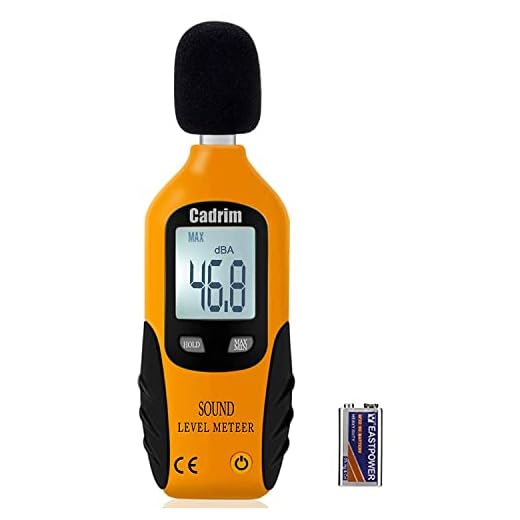 Cadrim Digital Sound Level Meter - Decibel Meter Noise Measure Device with Large LCD Display High Accuracy Range 30-130dBA (Battery Included)