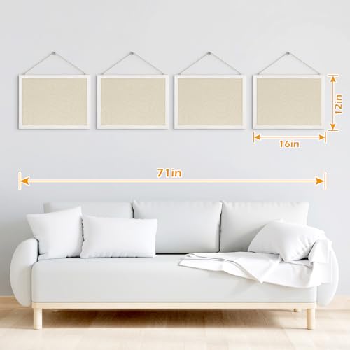 image for DOLLAR BOSS Bulletin Boards with Linen 1-Pack 16''X 12'' Double-Sided 