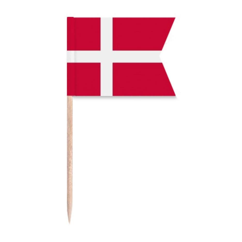 Drapeau Danemark pique bois pour identifier fromage et gâteau fête