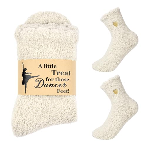 Brikabia Dance Gifts for Dancers Ultra Soft Fuzzy Dance Socks for Women Dancer Party Favor