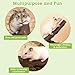 Tfwadmx 2PCS Wood Hamster Climbing Branches & Small Animal Natural Ear of Grain Spray Hamster Bedding Habitat Decor Rat Exercise Toys Treat Cereal Grain for Hamsters Gerbils