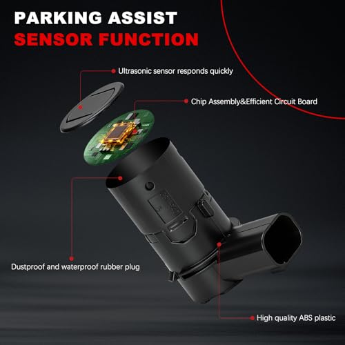 Image of Parking Assist Sensor Compatible with Ford F150 F250 F350 F450 F550 E-150 E-250 Escape Explorer,Lincoln Navigator,Mercury Mariner,3F2Z15K859BA,1 PCS Reverse Backup Bumper Rear Parking Sensors