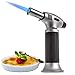 Price comparison product image FiNeWaY Refillable Blow Torch Lighter Kitchen Butane Culinary Torch Chef Cooking Torch with Adjustable Flame Lighter and with Safety Lock  Ideal for DIY, Creme, Brulee, BBQ and Baking  Silver/Black