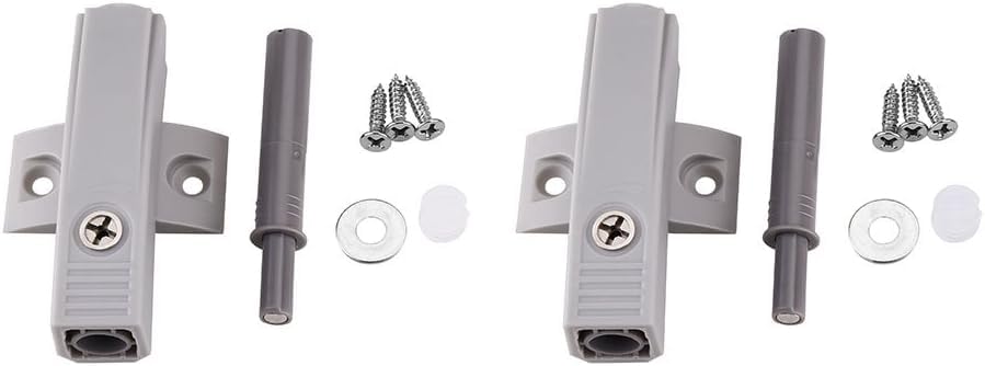 Serrure de porte à loquet à levier tactile et système de fermeture amortie pour armoire