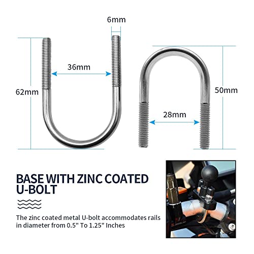 Usmallbee Motocicleta Invisível Selfie Bastão Suporte de Montagem de Guiador 11 “-43” Comprimento Aj