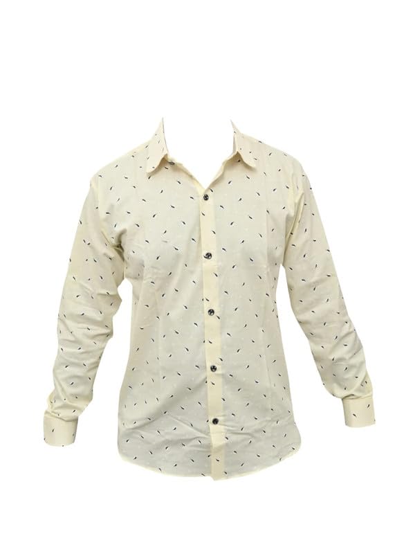 GenericVastra Men's Cotton Silk Printed Regular Fit Spread Collar Casual Shirt
