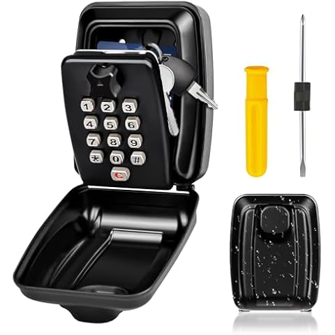 Vizgifin Key Safe Wall Mounted with 12-Digit Code Cover