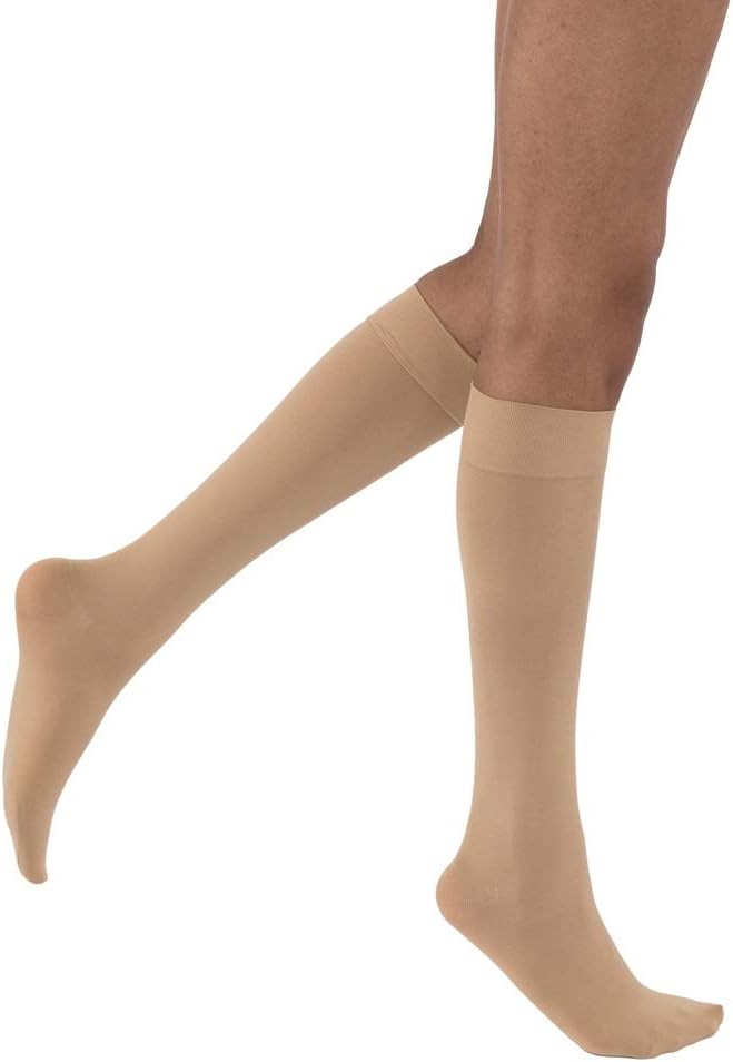 JOBST-115271 Women's Opaque 20-30 mmHg Closed Toe Knee High Support Sock Size: Medium, Color: Natural