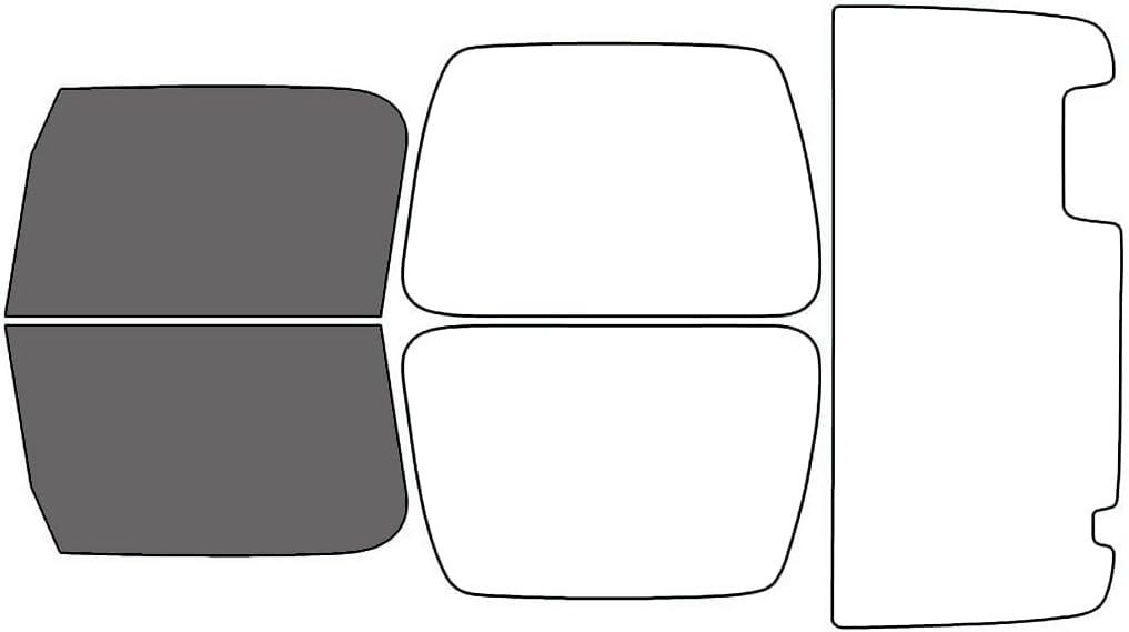 Rvinyl Window Tint Kit Compatible with Jeep Wrangler 1997-2006 - Black 35% - Single Ply No Bubble Film - Do it Yourself Vehicle Front Precut Kit