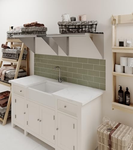 Image of AmGood 24 inch Long X 18 inch Deep Stainless Steel Wall Shelf | NSF Certified | Appliance & Equipment Metal Shelving | Kitchen, Restaurant, Garage, Laundry, Utility Room