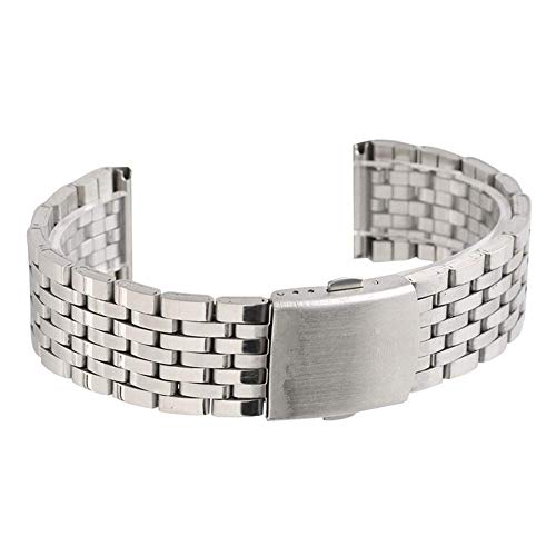 Bracelet de montre en acier inoxydable 18mm 20mm 22mm argent avec boucle déployante