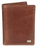 Elbleder Geldbörse Leder Braun RFID-Schutz für Herren & Damen, Echtleder Doppelnaht Portemonnaie Männer Frauen Hochformat, Business Geldbeutel Büffel-Leder mit 10 Karten-Fächer, Portmonee 10 x 12,8 cm