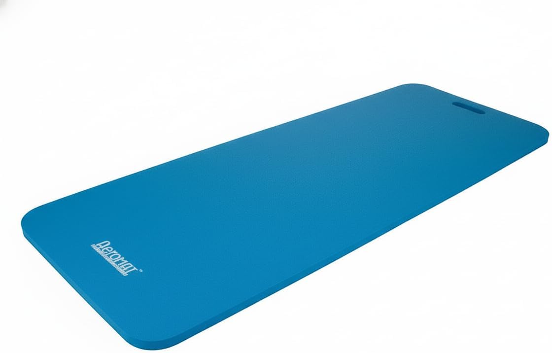 Elite Workout Mat with Handle Color: Blue, Size: 1/2" H x 20" W x 48" D