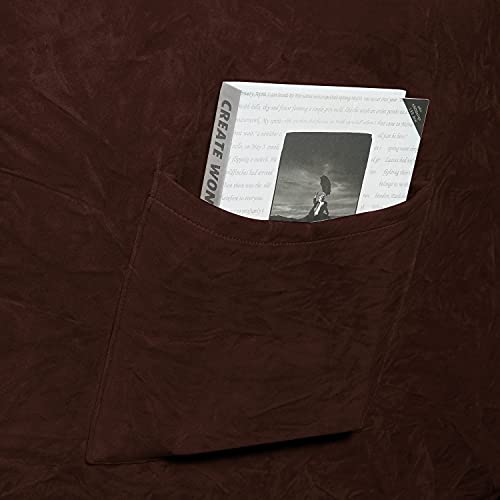 Mingpinhuius 7 Piece Velvet Stretch Recliner Corner Sofa Cover L Shape Sectional Couch Covers Soft Elastic Sofa Slipcover Furniture Protector For Living Room (Brown, 5 Seat Recliner Cover) #TOP2