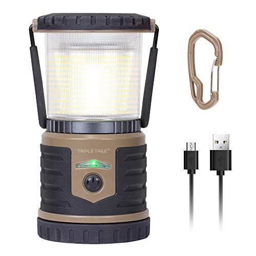 LAURA FAIRY LED Camping Lantern Rechargeable, 12000mAh Waterproof Flashlight with 6 Adjustable Light Modes, 1000LM (39 Hours) USB Camping Lamp for Hurricane, Emergency, Outdoor, Hiking Include a Hook