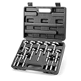 COMOWARE Forstner Bit Set - 16 Pcs Forstner Drill Bits Set for Wood, Auger Opener Round Shank Drilling Cutting Tool for Woodworking