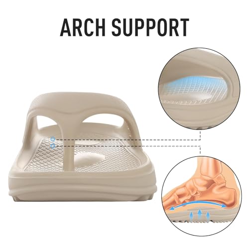 Image of shevalues Orthopedic Sandals for Women Arch Support Recovery Flip Flops Pillow Soft Summer Beach Shoes
