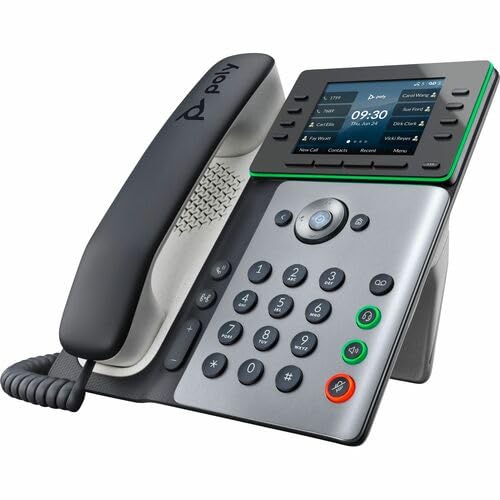 Teléfono IP Poly Edge E350 cableado negro miniatura 1