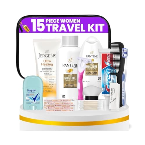 Trektote Travel Essentials Kit For Women – 15 Piece Toiletry