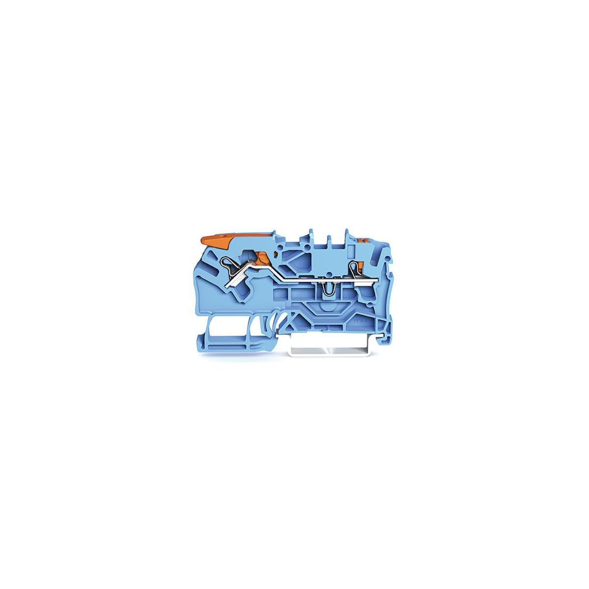 WAGO Kontakttechnik 2102-5204 Bornier, bleu, nombre de pôles 2