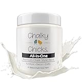 Chalky Chicks All-in-One Chalk Paint for Furniture or Cabinet - 4 Fl Oz - Matte Finish Old Lace (Off White) for Metal, Wood Furniture Paint - No Sanding All-in-One for Home Decor & Crafts, USA Made