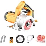 XSCQ 1350W High Power Stone Cutting Machine Multifunctional Circular Saw Industrial Grade Chainsaw Multifunctional Portable Grooving Machine, Yellow, XSCQ01
