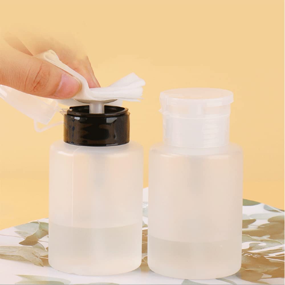 LALILL Flaconi Dosatori 2x200ml - Dispenser con Pompa per Liquidi Cosmetici - Acetone Cleaner Shampoo Lozione - Uso Professionale e Domestico