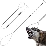 OUJIMAI 61' Dog Catcher Pole Portable Hog Pig Catcher Animal Control Pole Tool Stainless Steel Pig Holder Catch Pole for Dogs Livestock Farm Equipment