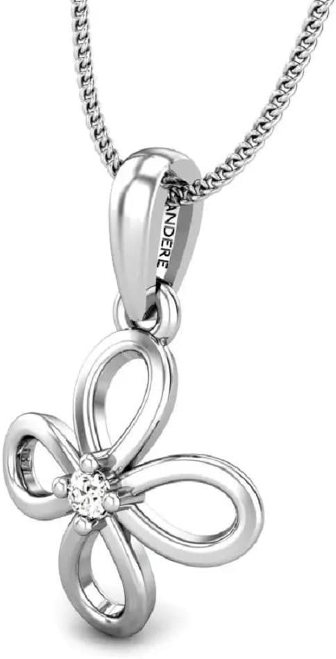1 CT Round Colorless Moissanite Engagement Pendant, Wedding Bridal Pendant, Eternity Sterling Silver Solid Diamond Solitaire -Prong Anniversary Promise Gift for Her