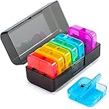 [Bequem zu tragen] Der Tabletten-Organizer mit separatem Design ist leicht herauszunehmen. Sie können nur einen in Ihre Tasche stecken, ohne sperrig zu sein.