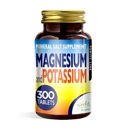 Magnesium und Kalium 300 Tabletten – Magnesiumcitrat und Kaliumcitrat – Bei Müdigkeit und körperlicher Erschöpfung, Hitze, hoch resorbierbare organische Mineralsalze – Langzeitversorgung