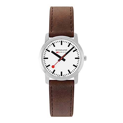 Mondaine Simply Elegant 36 mm (New Brown Leather Strap)