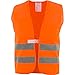 Asatex WTP Gilet Haute Visibilité en Polyester, Orange Vif