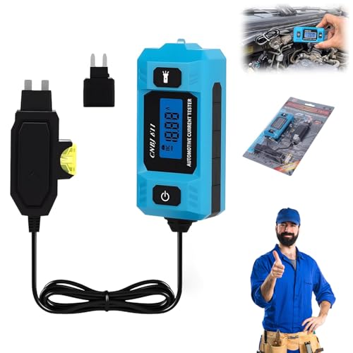 Automotive Circuit Fault Probe Tester Portable High-Precision 20A 48V Automotive Circuit Fault Probe Tester 2-in-1 Wire Tracer Short Finder Car Fuse Blade Checker with LED Display & Front Light