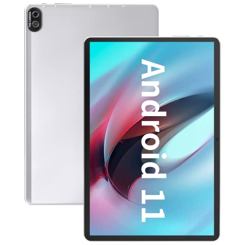 SGIN Tablet Touchscreen 10,1 Zoll, 4 + 64 GB, Android 11 Tablet, IPS 800 x 1280 FHD, Kamera 2 MP + 5 MP, BT 5.0/Typ-C, 2,4 G/5 G WiFi, GPS + SIM (grau)