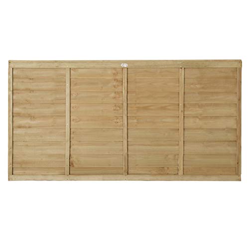 Forest Garden 6ft x 3ft (1.83m x 0.91m) Pressure Treated Superlap Fence Panel (Pack of 3)