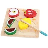 Kinderland Toys Quebra Cabeça Infantil Montessori Educativo de Madeira Frutas para Cortar - Brinquedo de Desenvolvimento Cognitivo - Menina Menino 1-3 Anos Magia e Encanto da Descoberta