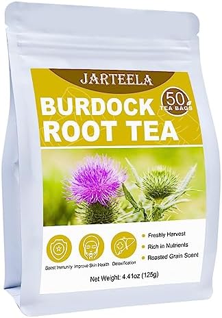 Jarteela - Burdock Root Tea Bags, 50 Count, Dried Burdock Tea