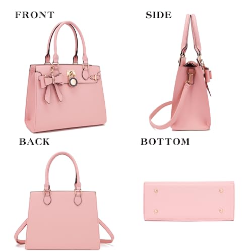 Image of Qiyuer Cute Purses Wallet Set For Women Handbags Satchel Tote Shoulder Bag | Affordable Luxury, Ideal Gift, Large Clutch Wallet, 2PCS, Sturdy Structured, Stylish, PU, Practical & Roomy for Daily & Work