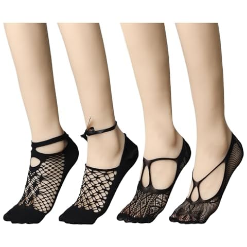 QHANSHIEE Black Lace Fishnet Socks Cover