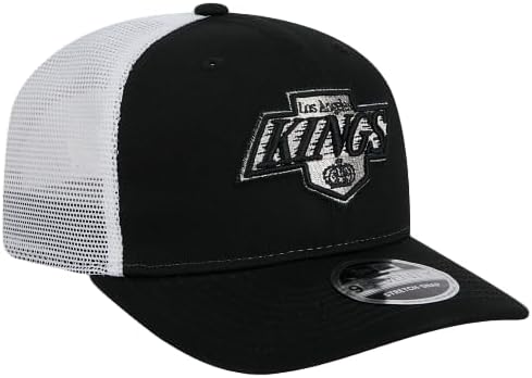 Black Los Angeles Kings Core Trucker 9SEVENTY Stretch-Snap Hat by New Era